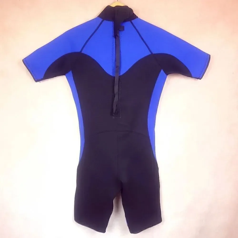 Hydropro 3.0 Black Blue Short Sleeve Wetsuit Size Medium